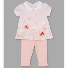 T20156: Baby Girls Floral Top & Legging Set (0-12 Months)